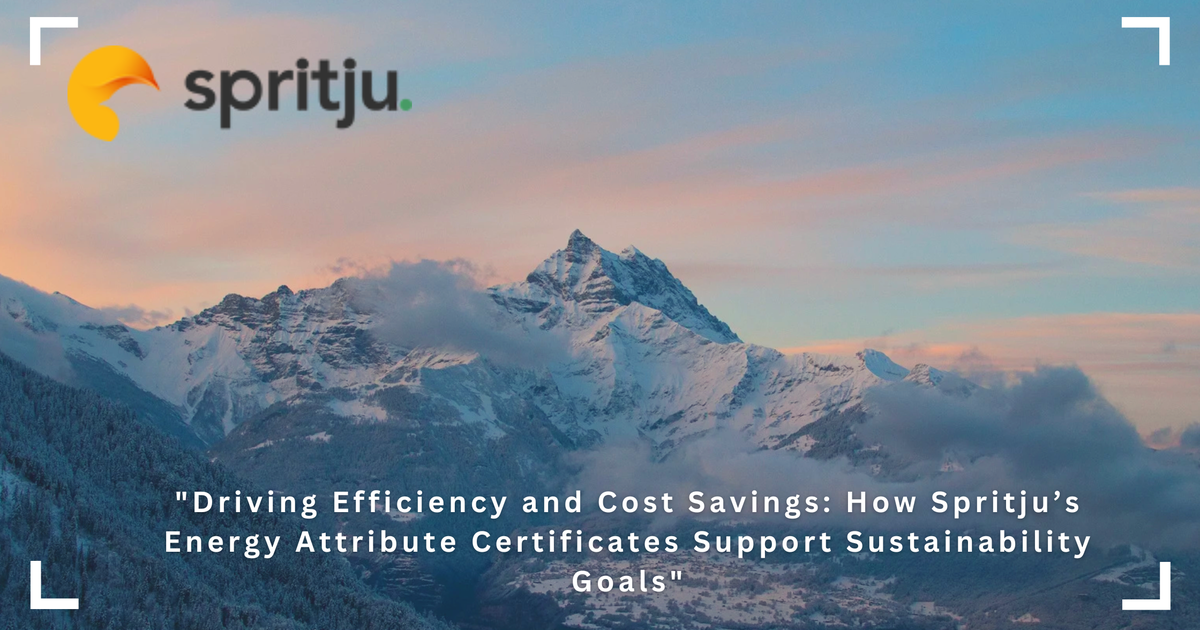 Driving Efficiency and Cost Savings: How Spritju’s Energy Attribute Certificates Support Sustainability Goals